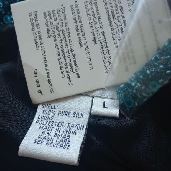 Y2K Silk Beaded Floral Fairygoth Prom Dress - Picture 6 of 6